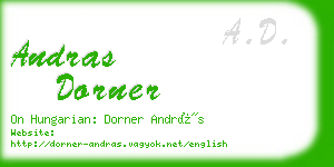 andras dorner business card